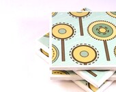 Retro Flower Tile Coasters - Lollipop Forest - Set of 4 Ceramic Tile Coasters