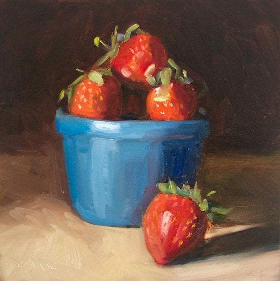 Strawberries Painting by Cynthia Haase Fine Art