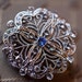 Something Blue CZ Brooch