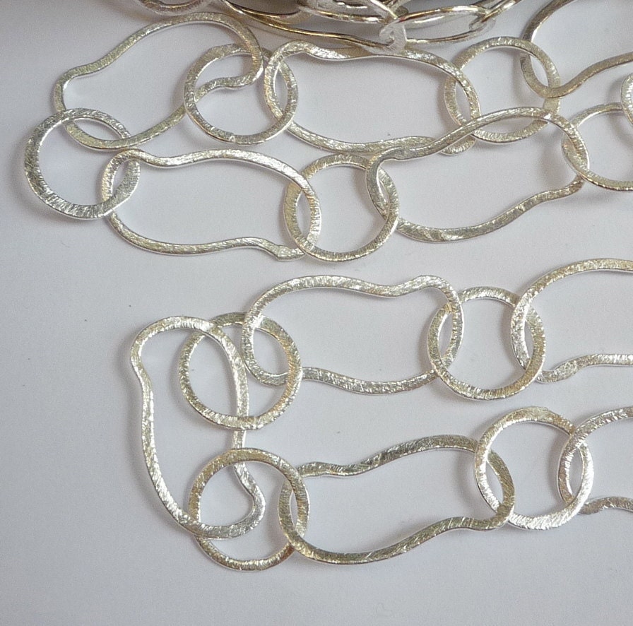 June Arrival Of New Chains 5 Feet Link Argentium Silver VR Chain Stardust Brushed Satin Foot Bulk