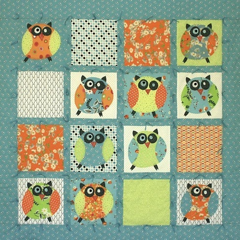 Sewing Pattern Little Owl Tied Quilt & bag by Barbara Brandeburg
