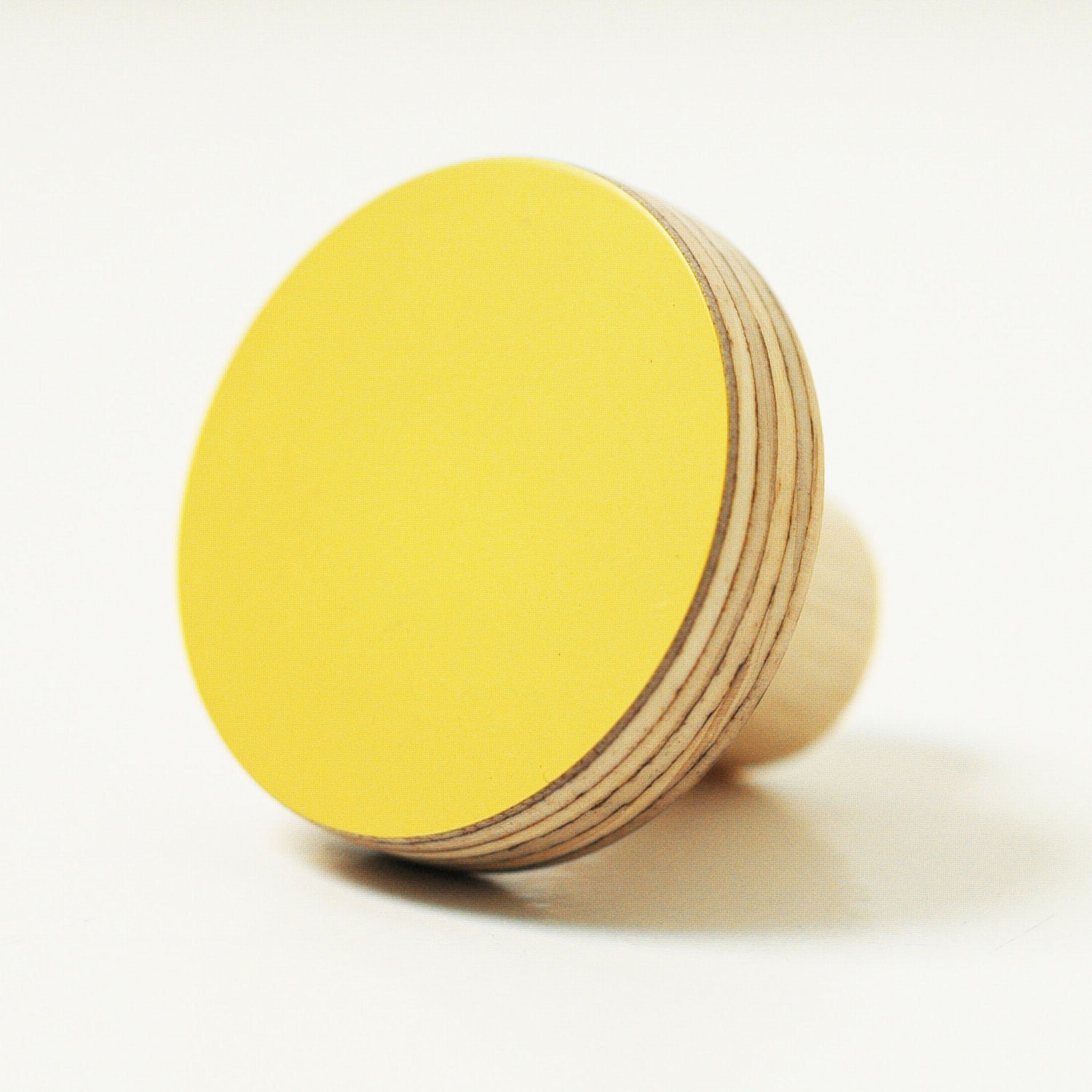 Lemon yellow knobs - furniture knobs inspired by Bauhaus color and shapes
