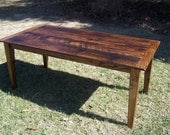 Wormy Chestnut Farm Table with Extension