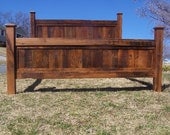 King Size Bed Frame Made From Reclaimed Oak