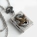 Free Flight - Silver Book Locket Necklace Jewelry - by Gypsy Trading Company