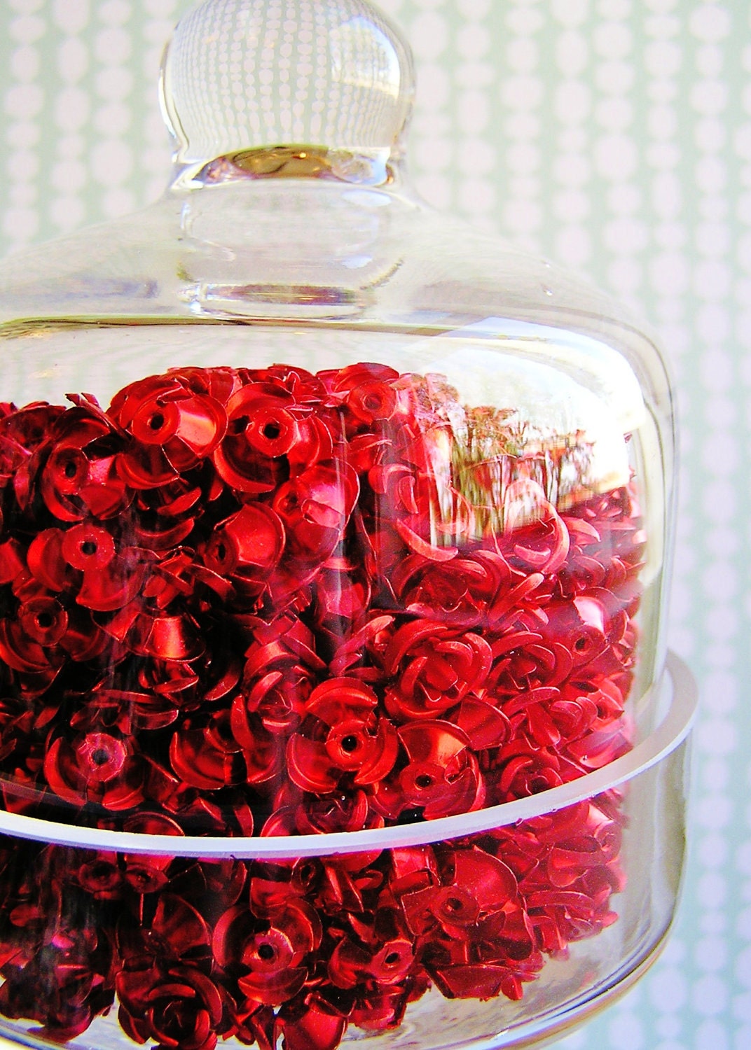 Crimson red petite Rose flower aluminum Vintage style Beads/ charms- 24 pc - for craft and jewelry supply