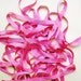 Tea Rose pink Silky woven crinkle vintage style rayon ribbon trim -6 yards