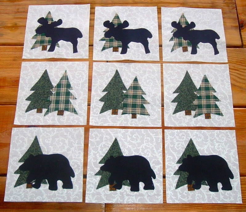 set-of-9-lodge-cabin-bear-moose-pine-tree-by-marsyesquiltshop