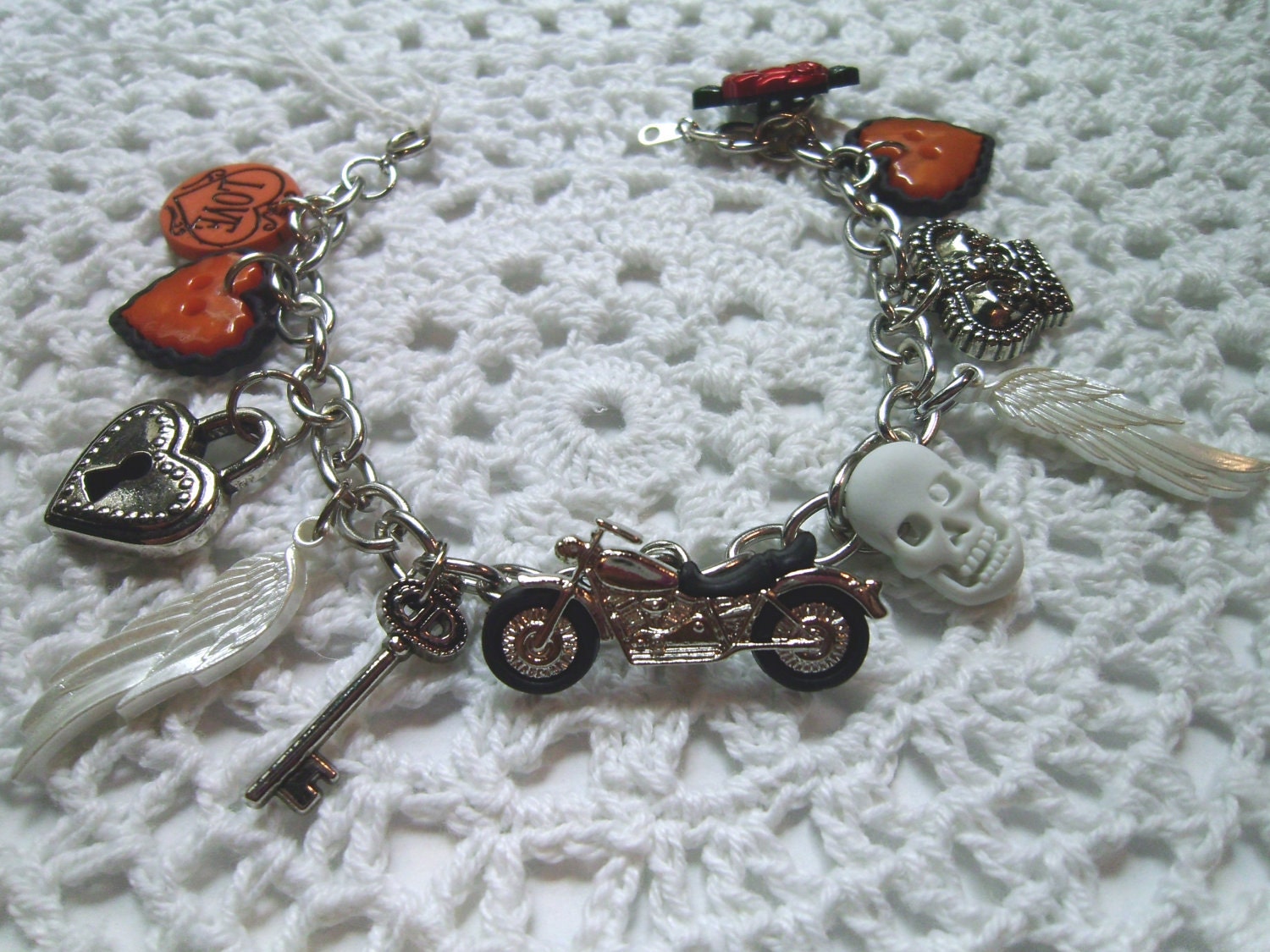 Harley Davidson Biker Chic Charm Bracelet