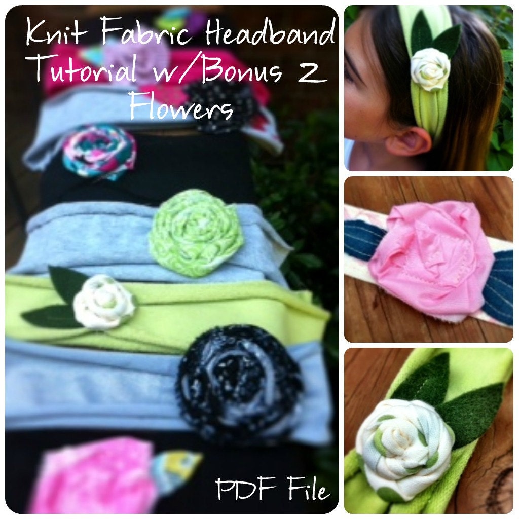 Knit Fabric Headband  & Flower Tutorial- How To Pattern