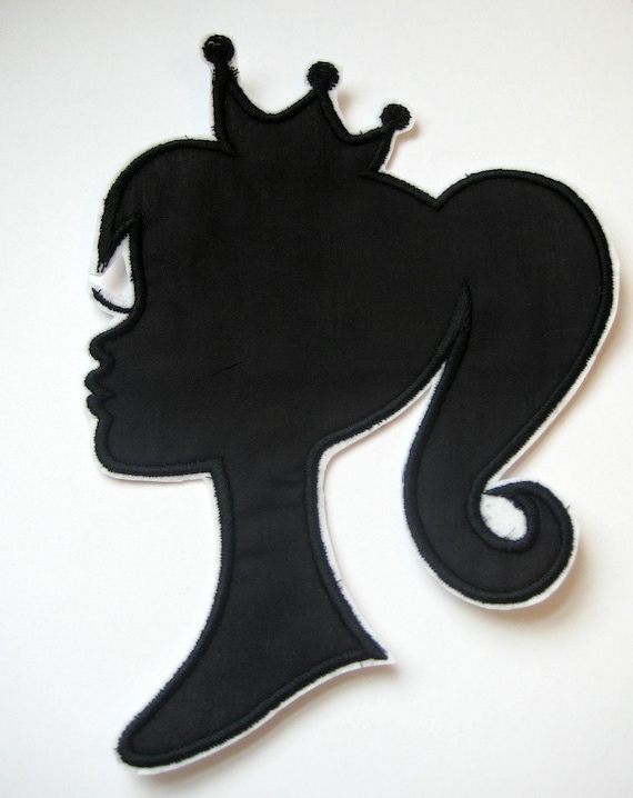 Princess Shadow Silhouette DIY Iron on Applique by TheSewingLoft