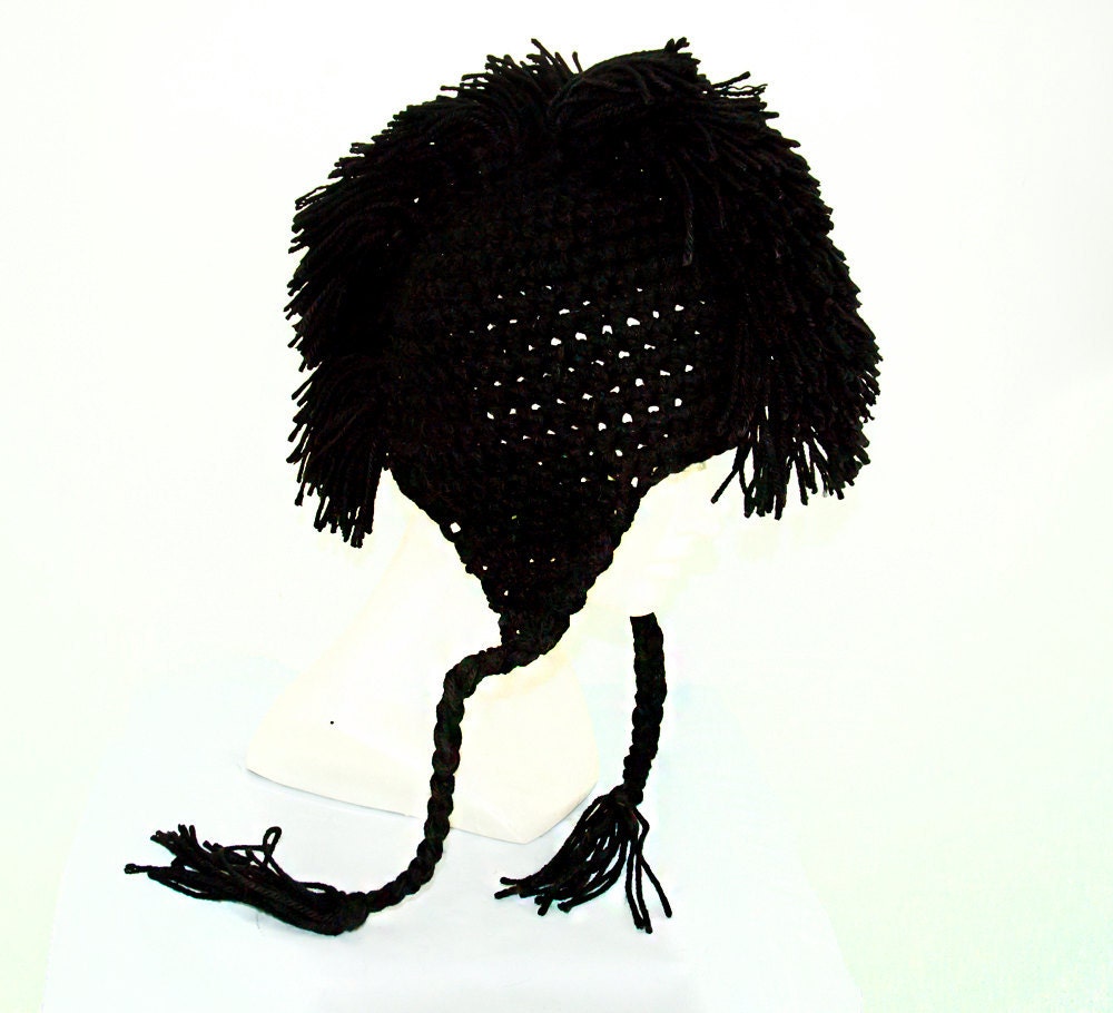 Black Mohawk Ear Flap Hat