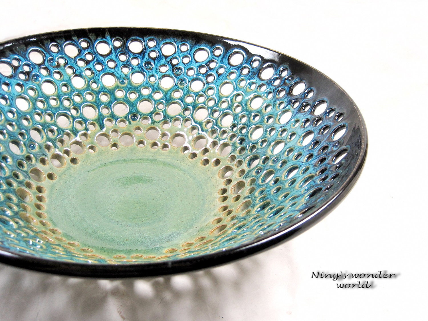 Large decorative lace bowl/ fruit bowl / bread bowl (In stock No.75)