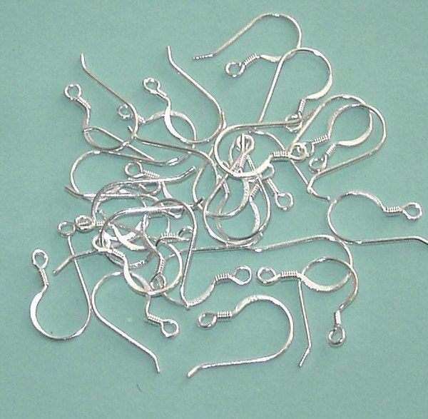 10 Pairs of 925 Sterling Silver Earring Wire 18mm