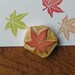 Tiny Maple Leaf Rubber Stamp Hand Carved