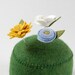 Felt Flower Sewing Pins - Set of 3 Extra Long Pins - Rose, Daisy, Button Flower - White, Blue, Gold