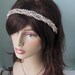 SALE Lane-braided crystals and silk headpiece-custom made to order