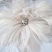 Scarlett-bridal feather hairpiece-custom made to order