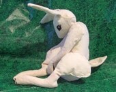 Bunny Rabbit softie, Floppy Calico Bunny softie. Featured by Regretsy