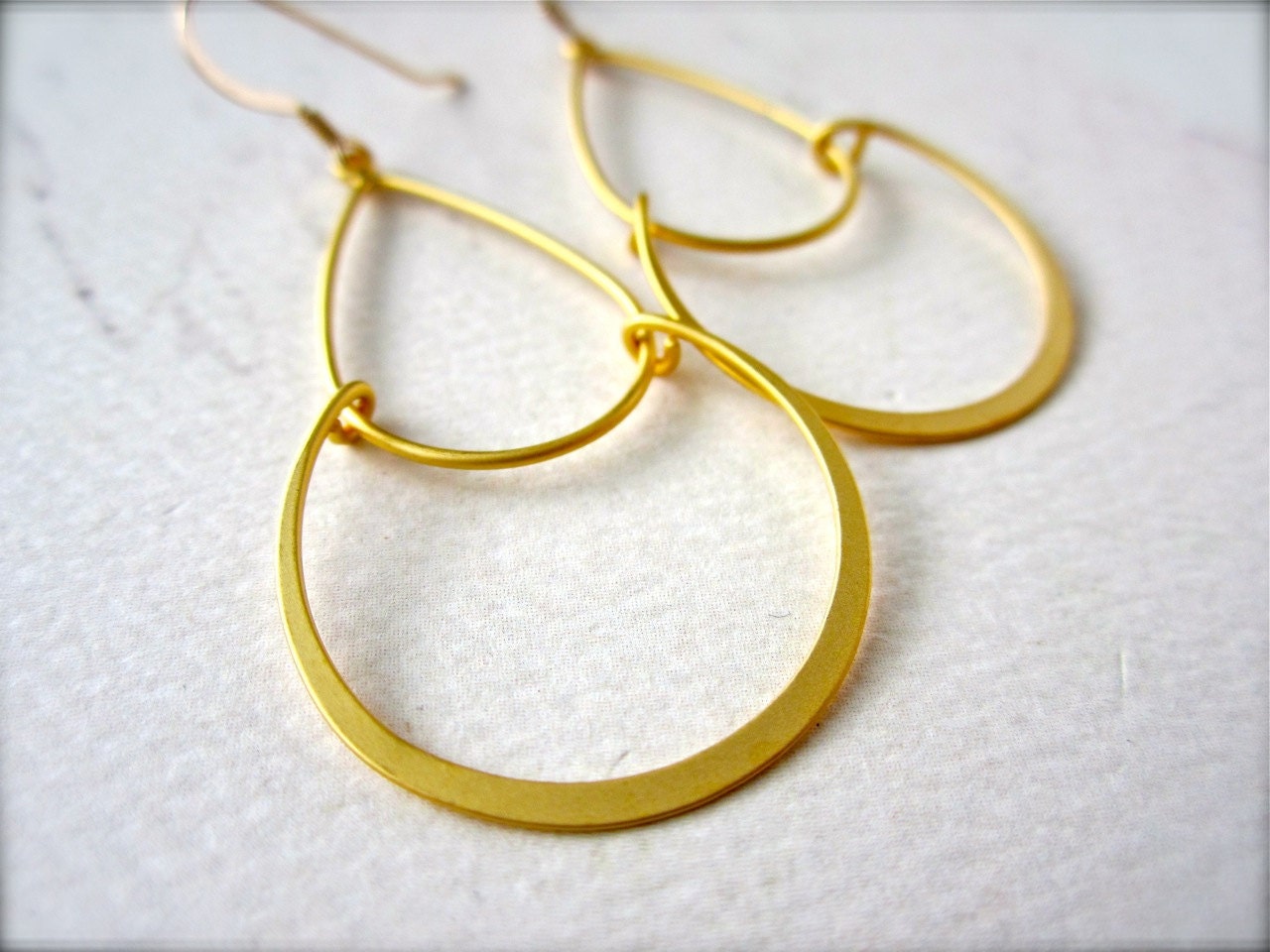 serena earrings silver and gold loops and hoops by FoamyWader