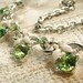 Classic Kramer Vintage 1950s Necklace Lime Green Rhinestone Flowers