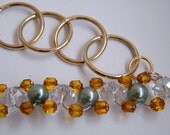 Paris Line Spring Green and Golden Wheat  Bracelet Extendable