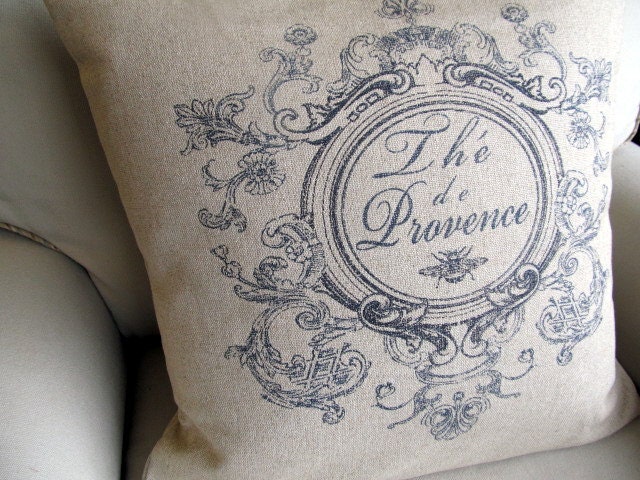 PROVENCE  pillow Cover 22x22 in dark blue motif - yiayias