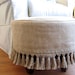BURLAP Slipcovered Stool  ONLY 1 LEFT