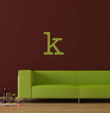 Letter monogram vinyl wall decal