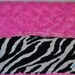 Zebra and Pink Minky lovey Blanket