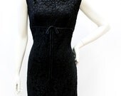 Vintage 1950s-1960s Black Lace Dress