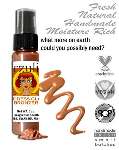 All Natural Liquid Mineral  Bronzer   Goddess Glow Bronze     Acne Safe Makeup  Vegan    Non-Comedogenic