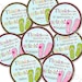 Vintage Surf, Beach, Pool or Luau Party - Unlimited Party Favor, Goody Bag Tags or Cupcake Toppers -  Digital File