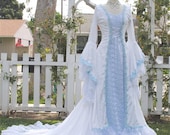 Narnia Style Victoria Velvet and Lace Fantasy Medieval Fairy Wedding Gown Custom