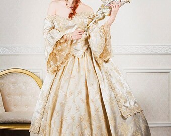 Ultimate Fantasy Marie Antoinette Lace Back Sparkle Gown Custom