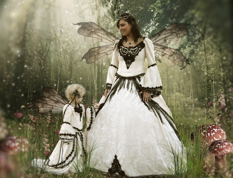 Fairy Medieval Renaissance Fantasy Set with Overskirts- Custom