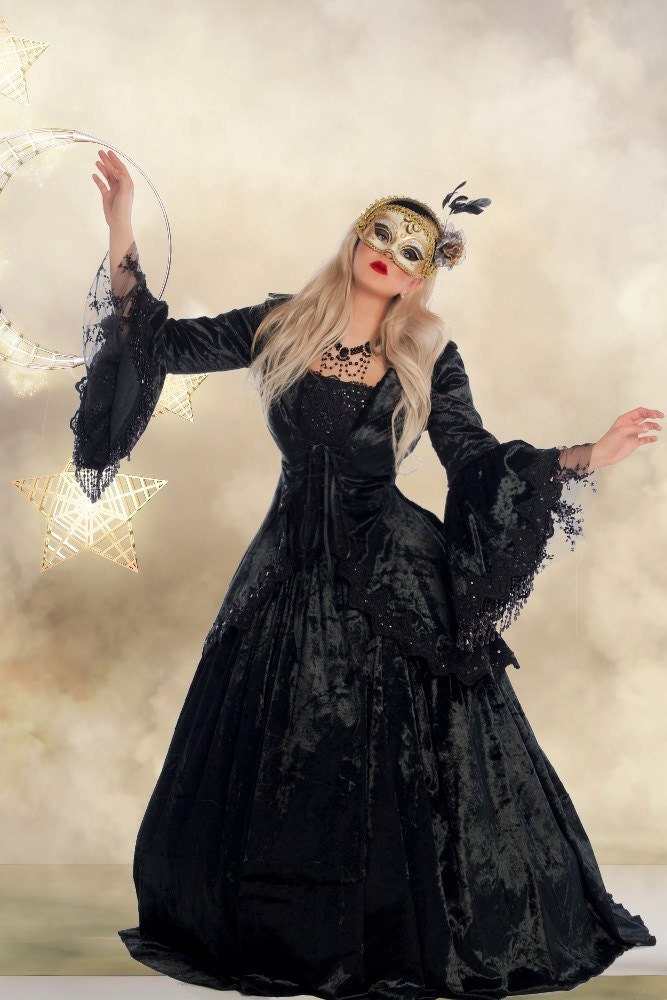 Fantasy Marie Antoinette Gown with Jacket Overskirts and Hat Custom