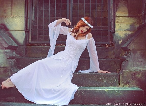 Artesia Medieval Fantasy Gown Mesh and Lace Custom Size and Color
