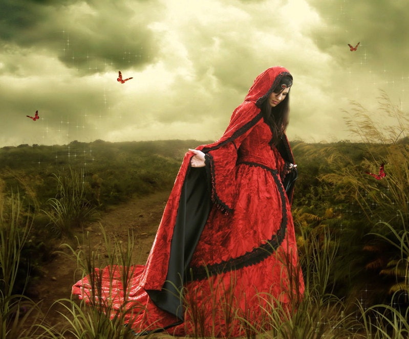 Gothic Fairy Medieval or Renaissance Style Fantasy Set with Cape Custom