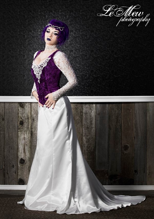Ashley Gothic Medieval Gown and Fur Trimmed Cape Custom Color and Size