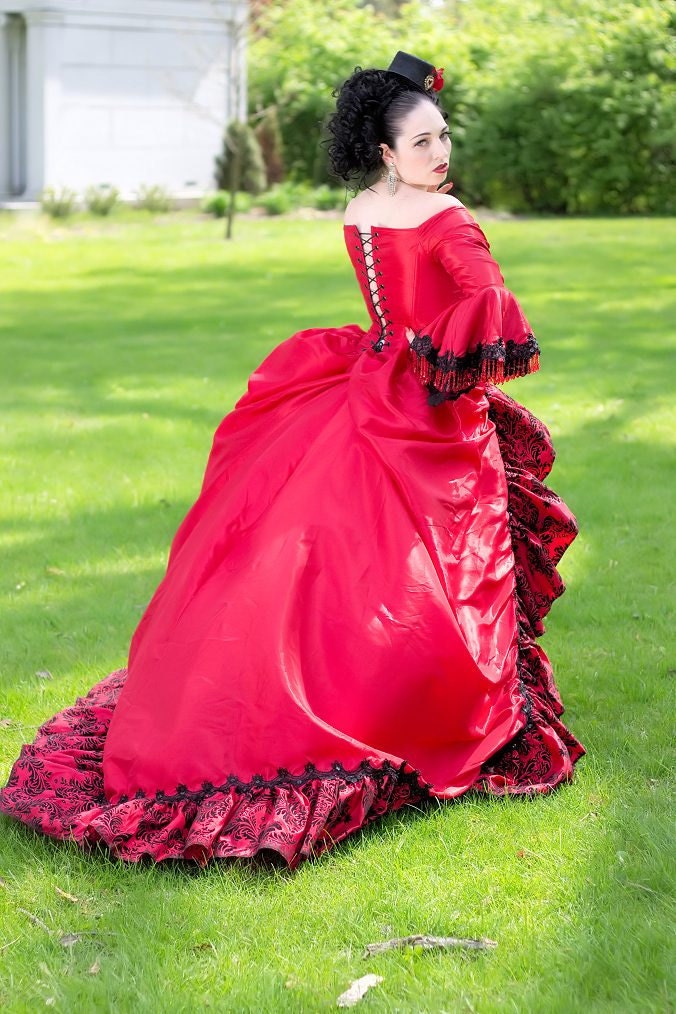 Gothic Victorian Steampunk Antoinette Fantasy Masquerade Gown Any Color or Size