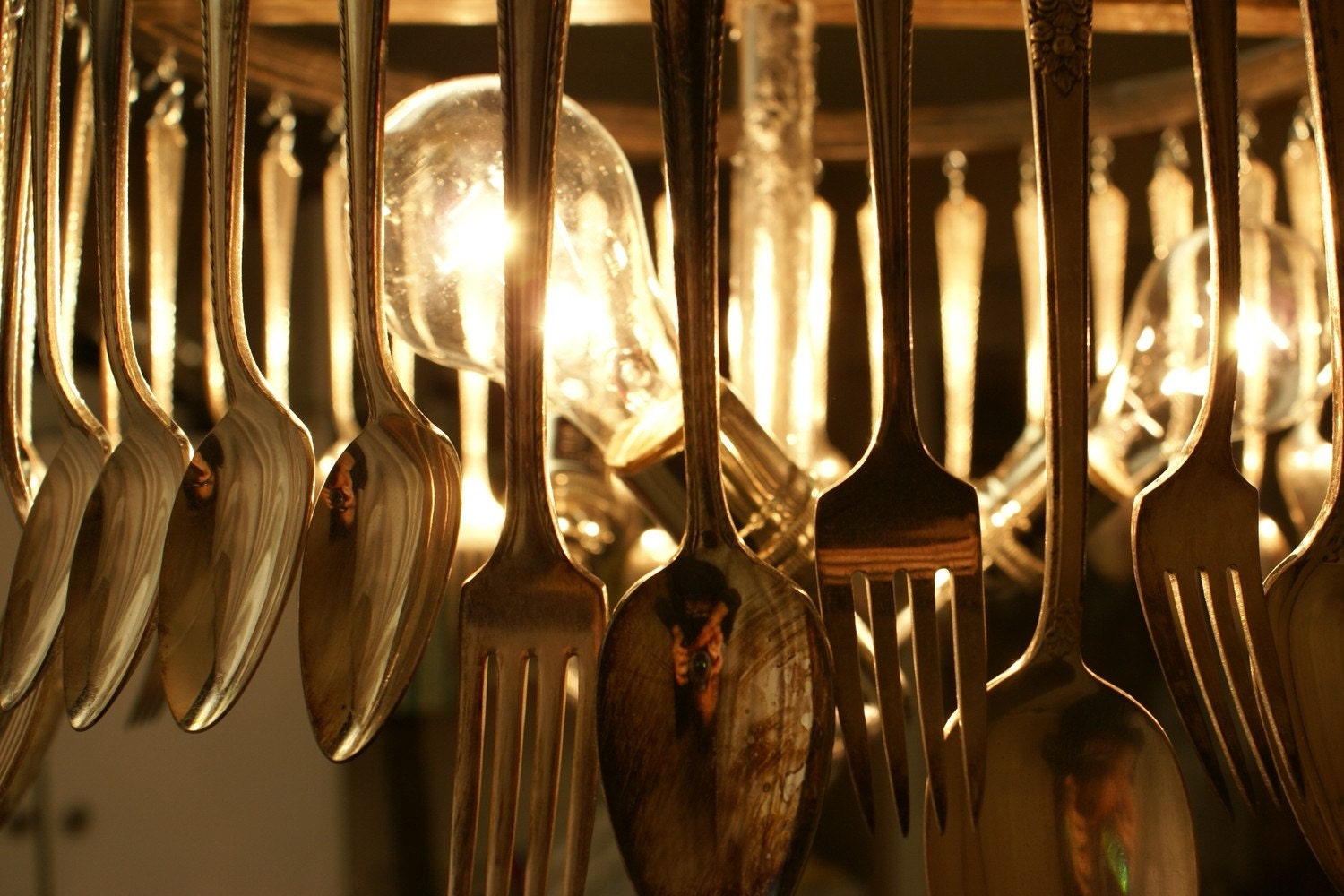 Antique Silverware Chandelier