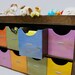 Modern Child  Storage Unit with bins