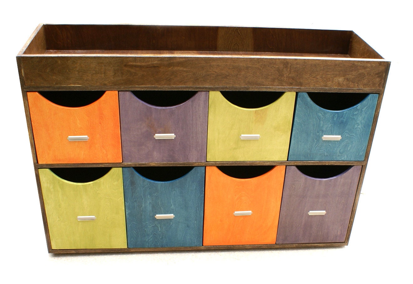Modern Child  Storage Unit with bins