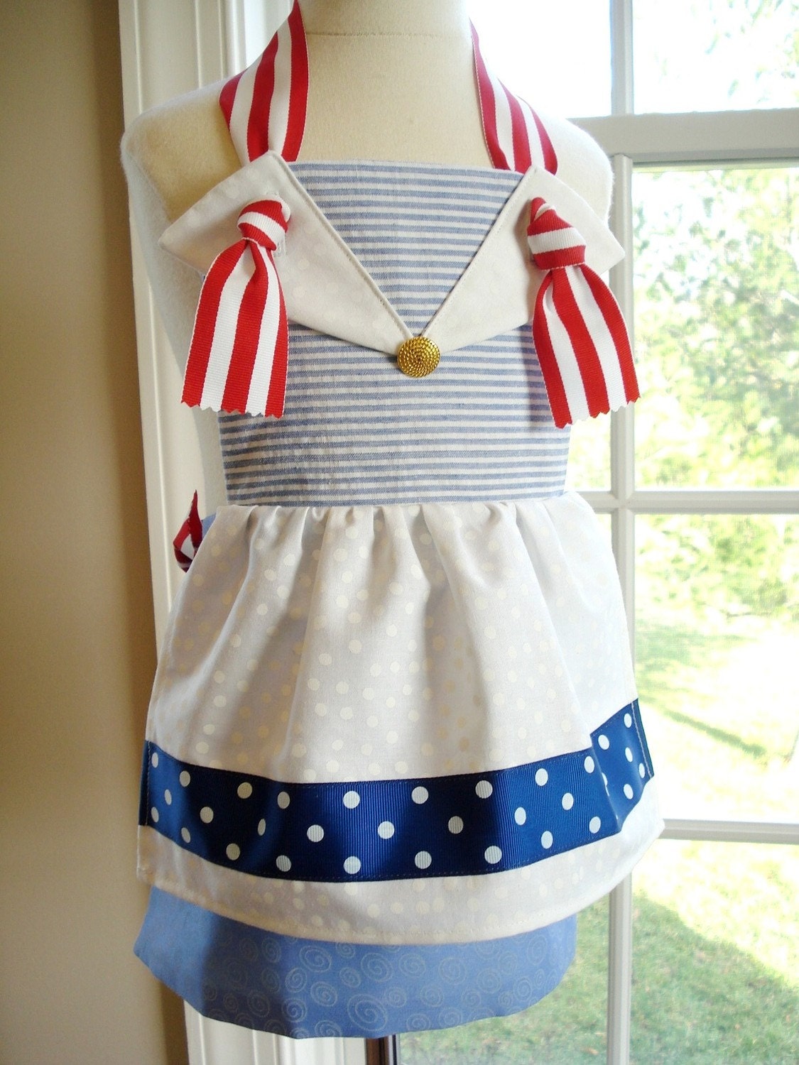 SALE - PDF ePattern - Sailor and Clown Knot Aprons Sewing Pattern for Children - Three Sizes