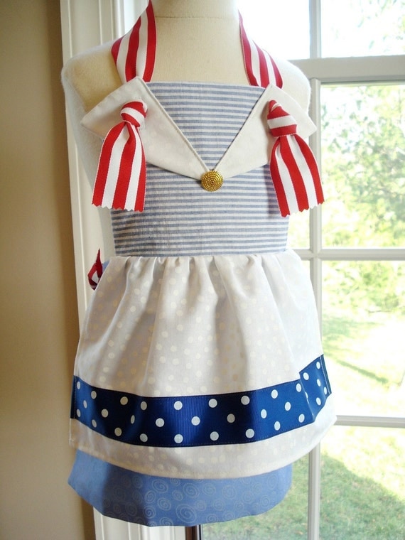 SALE - PDF ePattern - Sailor and Clown Knot Aprons Sewing Pattern for Children - Three Sizes