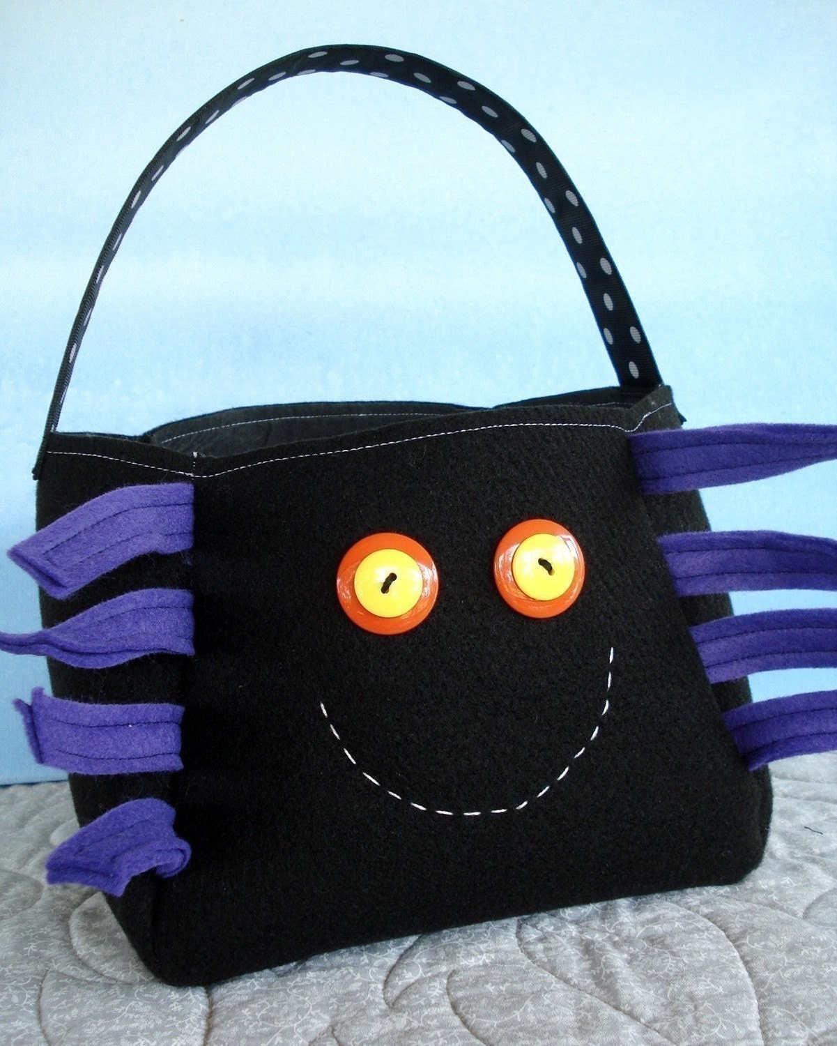 Toy Sewing Pattern for Ghost, Spider and Pumpkin Treat Bags - PDF ePATTERN