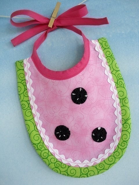 Strawberry and Watermelon Baby Bib Sewing Pattern - PDF ePattern