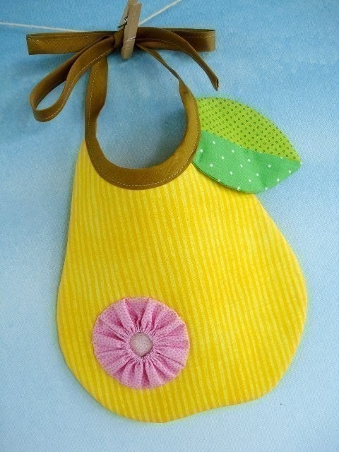SALE - PDF ePattern for Apple, Pear and Pumpkin Baby Bib Sewing Pattern