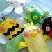 Spring Felt Finger Puppets Sewing Pattern - PDF ePATTERN for Chick, Bunny, Bumble Bee, Ladybug, Frog & Carrying Case